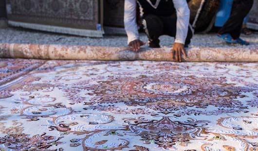 روش اصولی لول کردن قالی در قالیشویی آذر قم